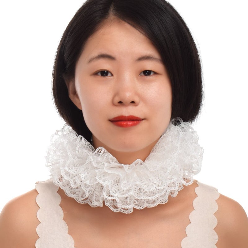 BLESSUME 1pc Lace Renaissance Neck Ruffle Collar(15.5") - Image 1